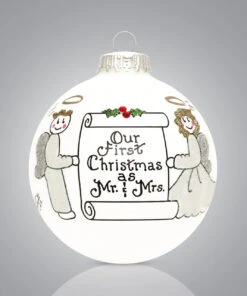 Heart Gifts By Teresa - Our First Christmas Ornament -Ornaments Shop 004 7 OurFirstChristmasasMrMrs 25854.1666101682