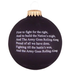 US Army Logo And Hymn Glass Ornament -Ornaments Shop 010256 US Army Logo And Hymn Glass Ornament back 68706.1666701870
