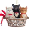 Kurt Adler Rescue Cats In Metal Tub Ornament -Ornaments Shop 010603A 20443.1627653053