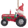 Kurt Adler Farm Gnome Riding Tractor With Garland Ornament -Ornaments Shop 010611A 95031.1628093381