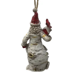 Kurt Adler Birch Berry Santa With Raccoon Ornament -Ornaments Shop 010627A BIRCH SANTA WITH RACCOON ORNAMENT BACK 32288.1646252132