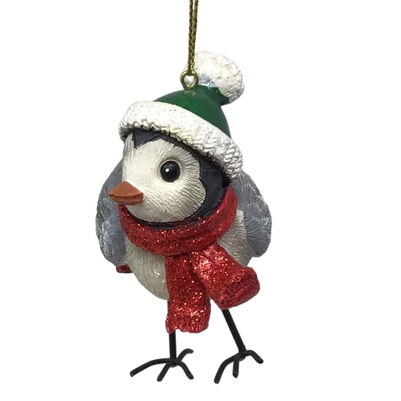 Kurt Adler Chickadee With Red Scarf Ornament 4 Kurt Adler Chickadee With Red Scarf Ornament - Image 2