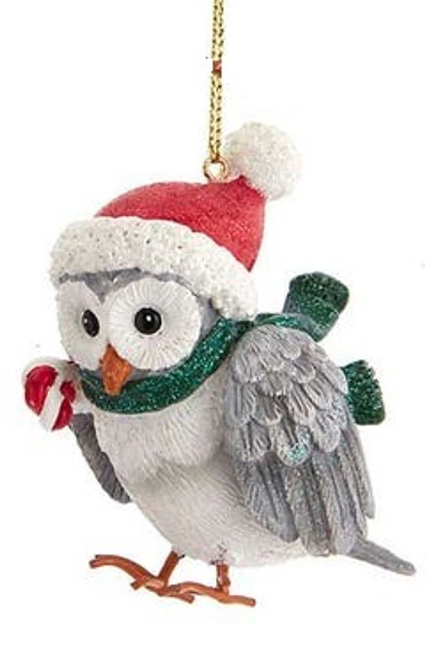 Kurt Adler Owl With Green Scarf Ornament 3 Kurt Adler Owl With Green Scarf Ornament