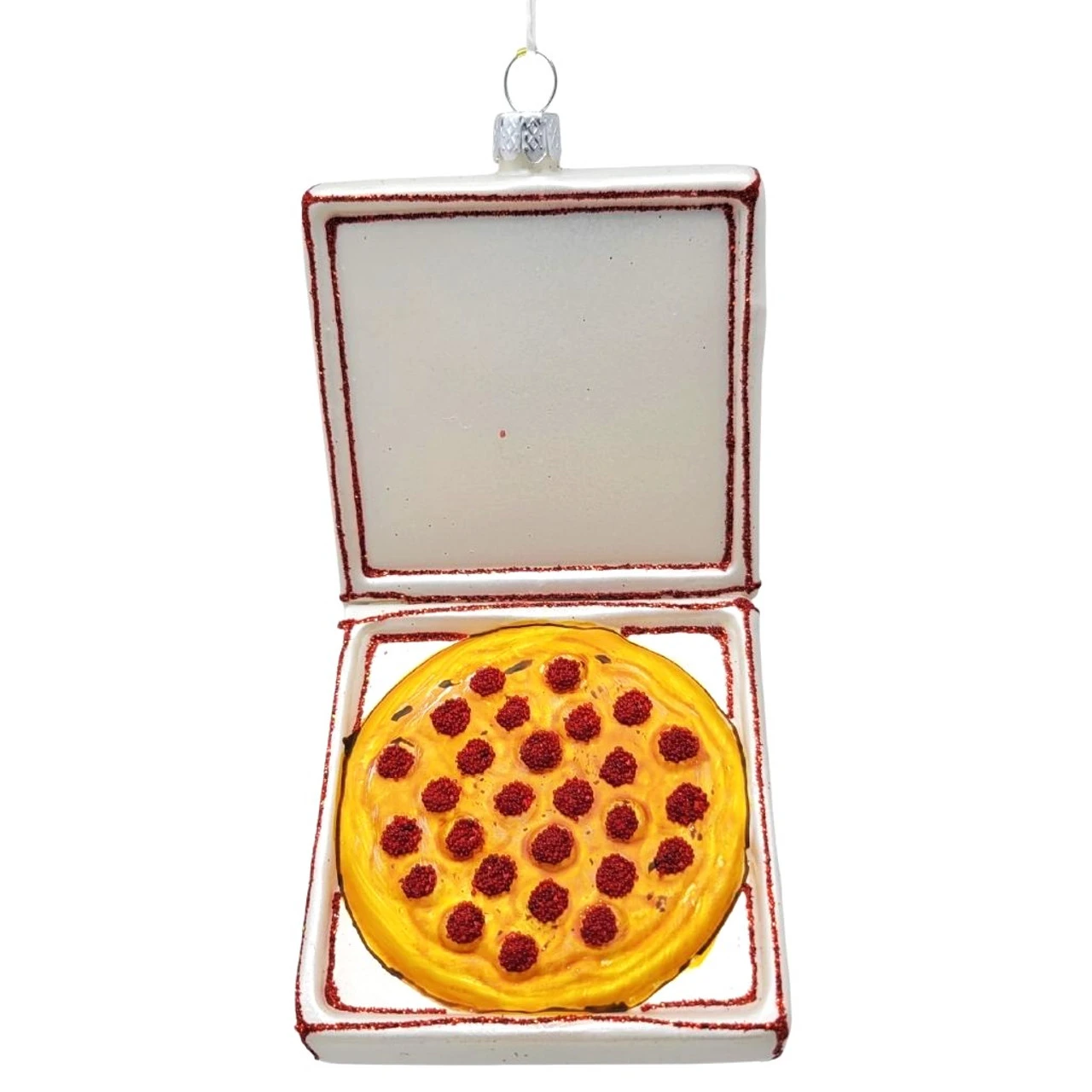 Cody Foster & Co - Take Out Pizza Glass Blown Ornament 4 Cody Foster & Co - Take Out Pizza Glass Blown Ornament - Image 2