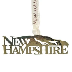 Brass New Hampshire Mountains Ornament