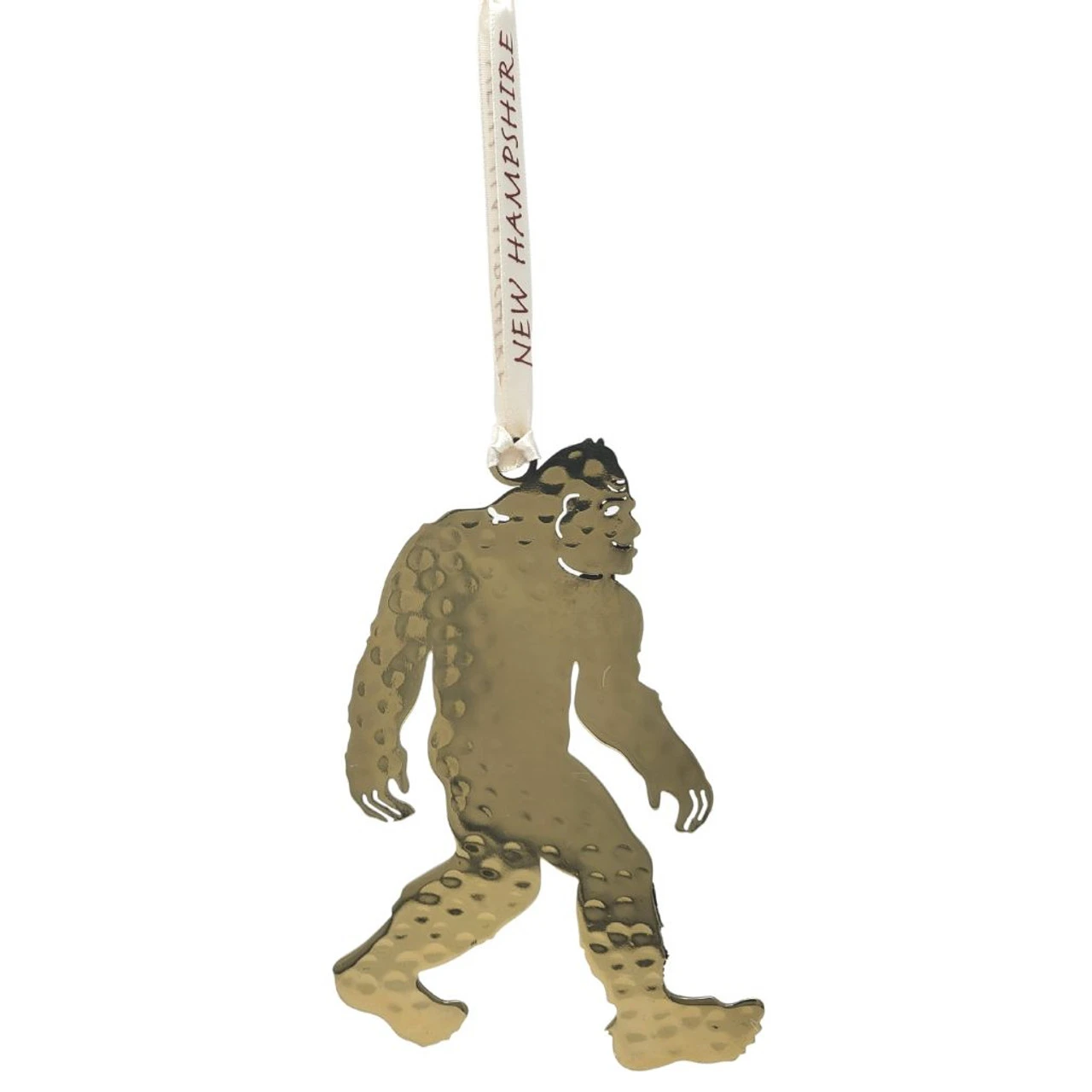 Brass Yeti New Hampshire Ornament 3 Brass Yeti New Hampshire Ornament