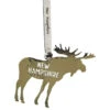 Brass New Hampshire Moose Ornament