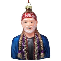 Cody Foster - Willie Nelson Blown Glass Ornament