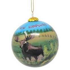 New Hampshire Summer Moose Ornament