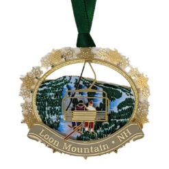 Loon Mountain Skiers Chairlift Ornament