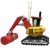 Kurt Adler Fork Excavator Truck Ornament -Ornaments Shop 013076C Backhoe Ornament 13195.1648054278