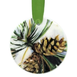 Pine Cone Disc Ornament