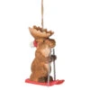 Carved Skiing Moose Ornament -Ornaments Shop 016171A Carved Skiing Moose Ornament 91249.1664982199