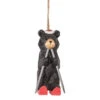 Carved Skiing Black Bear Ornament -Ornaments Shop 016171B Carved Skiing Black Bear Ornament 79270.1664982178