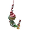 Elf Chilling On Candy Cane Ornament -Ornaments Shop 016282A Elf Chilling on Candy Cane Ornament 29497.1647027471