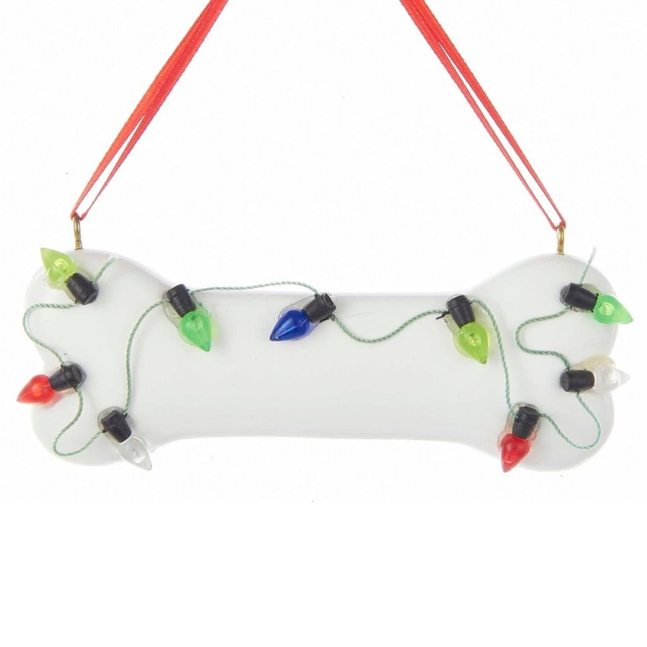 Kurt Adler Personalized Dog Bone With C7 Lights Ornament 3 Kurt Adler Personalized Dog Bone With C7 Lights Ornament