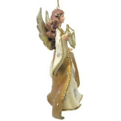 Kurt Adler Brunette Angel Ornament 6 Kurt Adler Brunette Angel Ornament -Ornaments Shop 019237A Brunette Angel Ornament Right 34770.1647883657