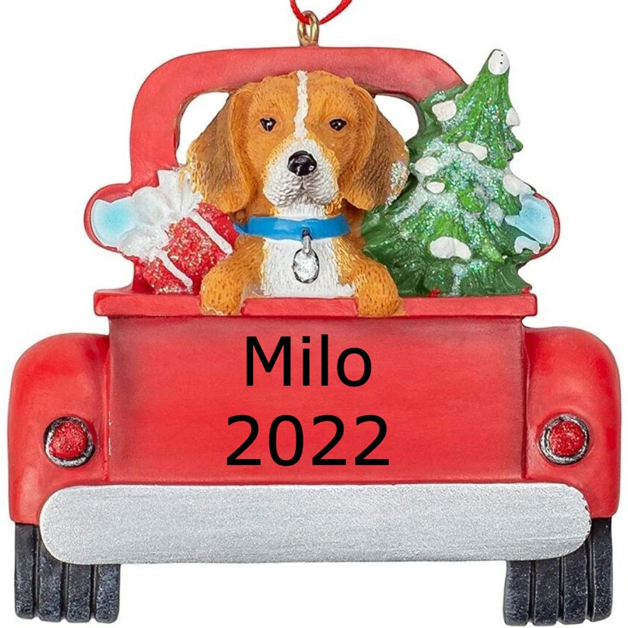 Kurt Adler Personalized Beagle In Back Of Truck Ornament 4 Kurt Adler Personalized Beagle In Back Of Truck Ornament - Image 2