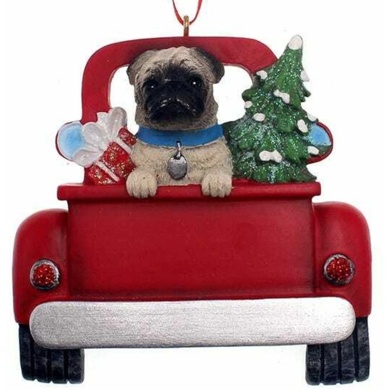 Kurt Adler Personalized Pug In Back Of Truck Ornament 3 Kurt Adler Personalized Pug In Back Of Truck Ornament