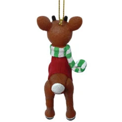Rudolph Wearing Red Sweater Ornament -Ornaments Shop 019763 Rudolph In Red Sweater Ornament 4 91586.1659013907