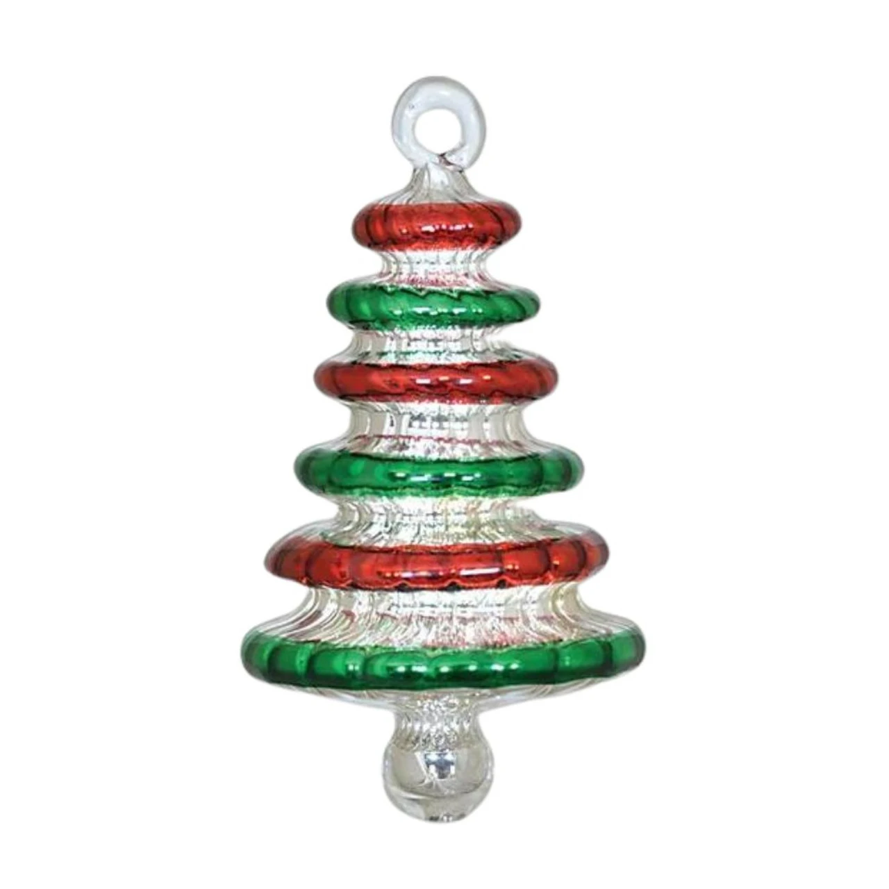 Shiny Cute Red And Green Tree Glass Ornament 3 Shiny Cute Red And Green Tree Glass Ornament