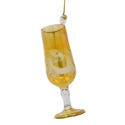 Small Yellow Wine Glass Etched Glass Ornament 8 Small Yellow Wine Glass Etched Glass Ornament -Ornaments Shop 040367E L 59220.1694721892