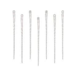 Egyptian Glass - Clear Swirl Icicles - Set Of 12