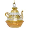 Hand Blown Glass Yellow Tea Pot Ornament -Ornaments Shop 040729C 49821.1694722213