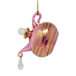 Small Pink Pouring Tea Pot Ornament
