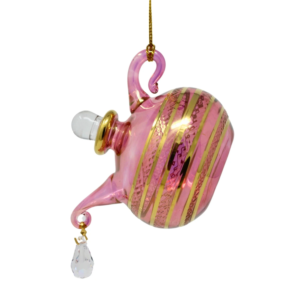 Small Pink Pouring Tea Pot Ornament 3 Small Pink Pouring Tea Pot Ornament