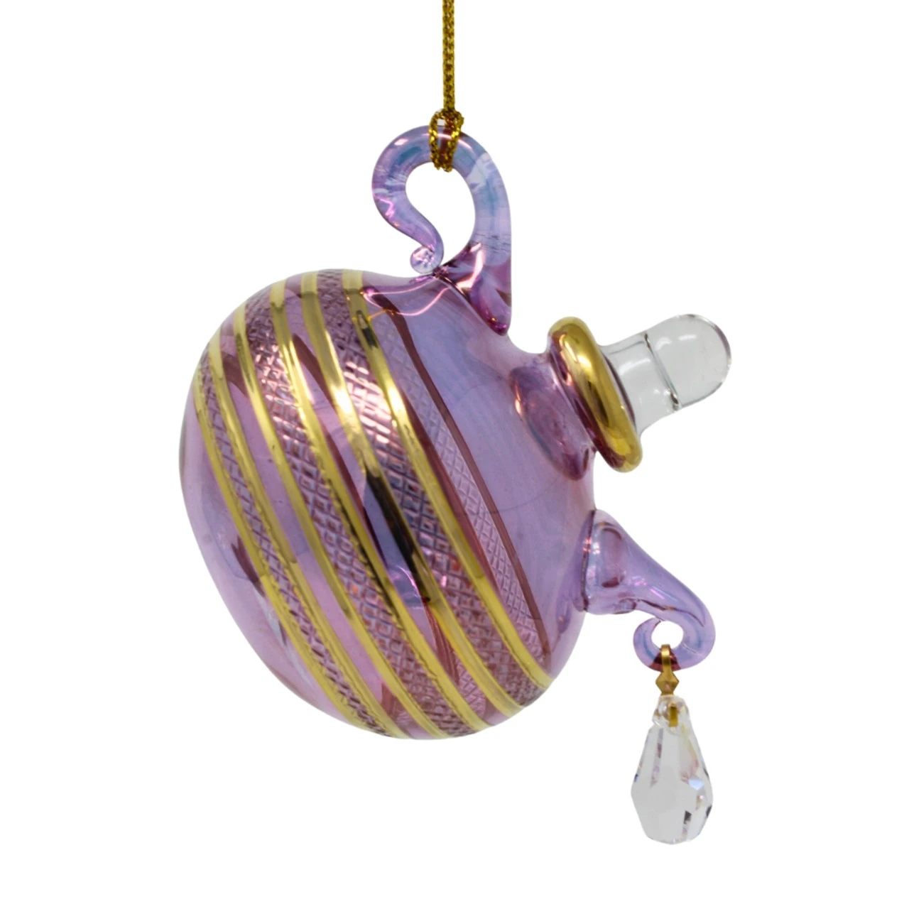 Small Purple Pouring Tea Pot Ornament 3 Small Purple Pouring Tea Pot Ornament