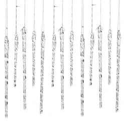 Kurt Adler Clear Glass Icicle Set Of 24