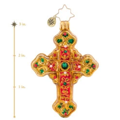 Christopher Radko - A Cherished Cross Gem Ornament -Ornaments Shop 1020674.FRT 97945.1636722426