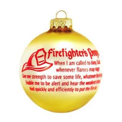 Firefighters Prayer Glass Ornament