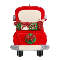 Personalized Christmas Day Pick-Up Truck Ornament