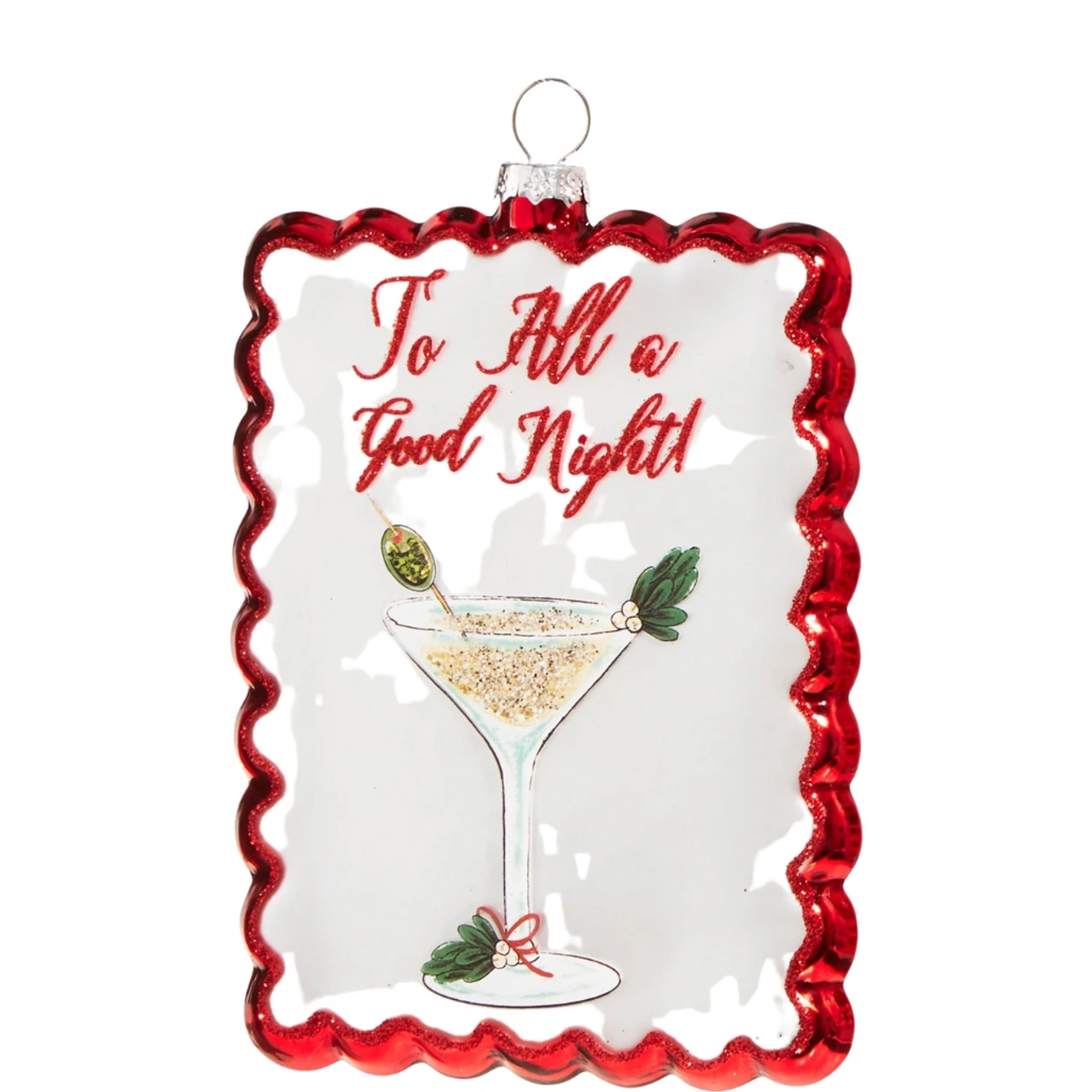 All A Good Night Festive Martini Cocktail Party Ornament 3 All A Good Night Festive Martini Cocktail Party Ornament