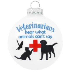 Veterinarians Hear Glass Ornament