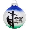 Linemen Live The High Life Glass Ornament -Ornaments Shop 1194241 web 1.default 28197.1635871650