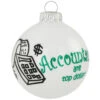 Accountant White Opal Glass Ornament