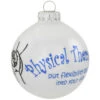 Physical Therapist White Opal Glass Ornament