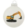 Construction Equipment Glass Ornament