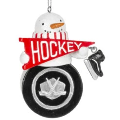 Snowman Hockey Ornament