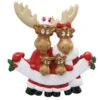 Personalized Moose Family Of 4 With Banner Ornament -Ornaments Shop 158 4 66460.1501702042
