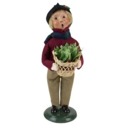 Byers' Choice - Boy With Holiday Greens Caroler