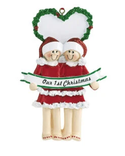 Personalized Female Couple Christmas Ornament