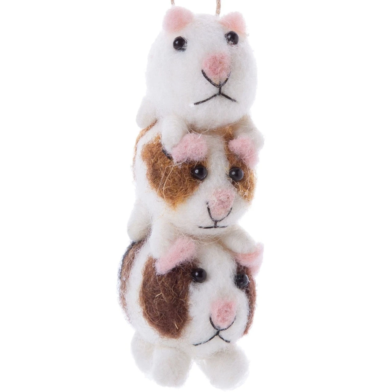 Felt Guinea Pig Stack Ornament 3 Felt Guinea Pig Stack Ornament
