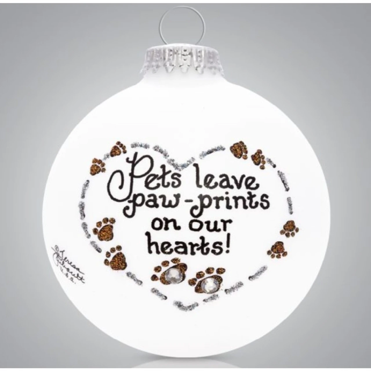 Heart Gifts By Teresa - Pet Paw Prints Ornament 4 Heart Gifts By Teresa - Pet Paw Prints Ornament - Image 2
