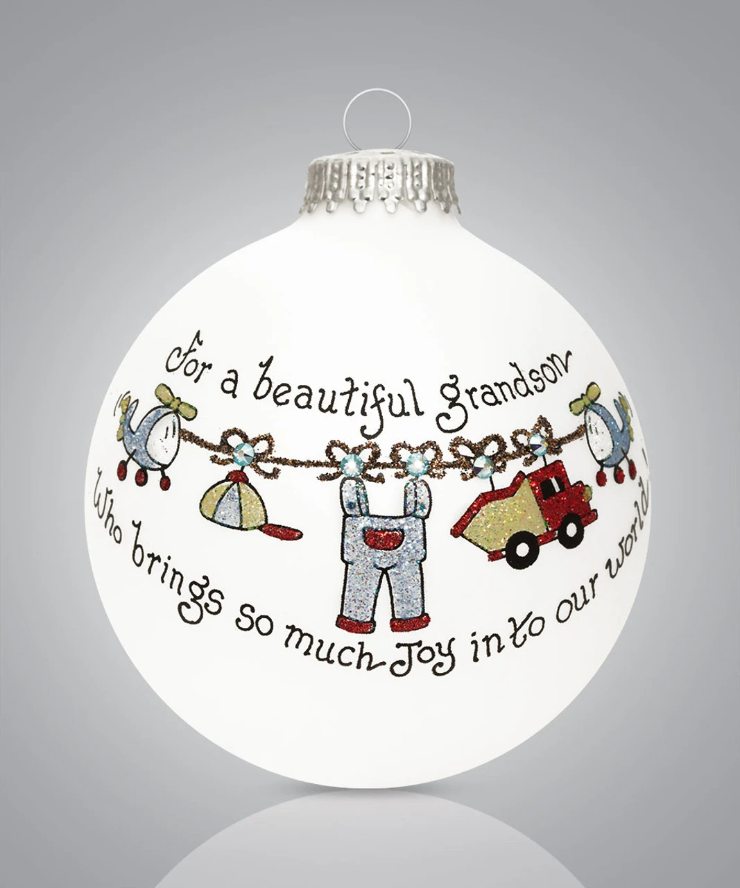 Heart Gifts By Teresa - Grandson Joy Ornament 4 Heart Gifts By Teresa - Grandson Joy Ornament - Image 2