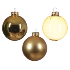 Ornaments Shop -Ornaments Shop 21 Piece Assorted Gold Glass Ornaments 23579.1692644792