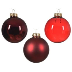 Ornaments Shop -Ornaments Shop 21 Piece Red Glass Ball Ornament Set 19478.1693312586